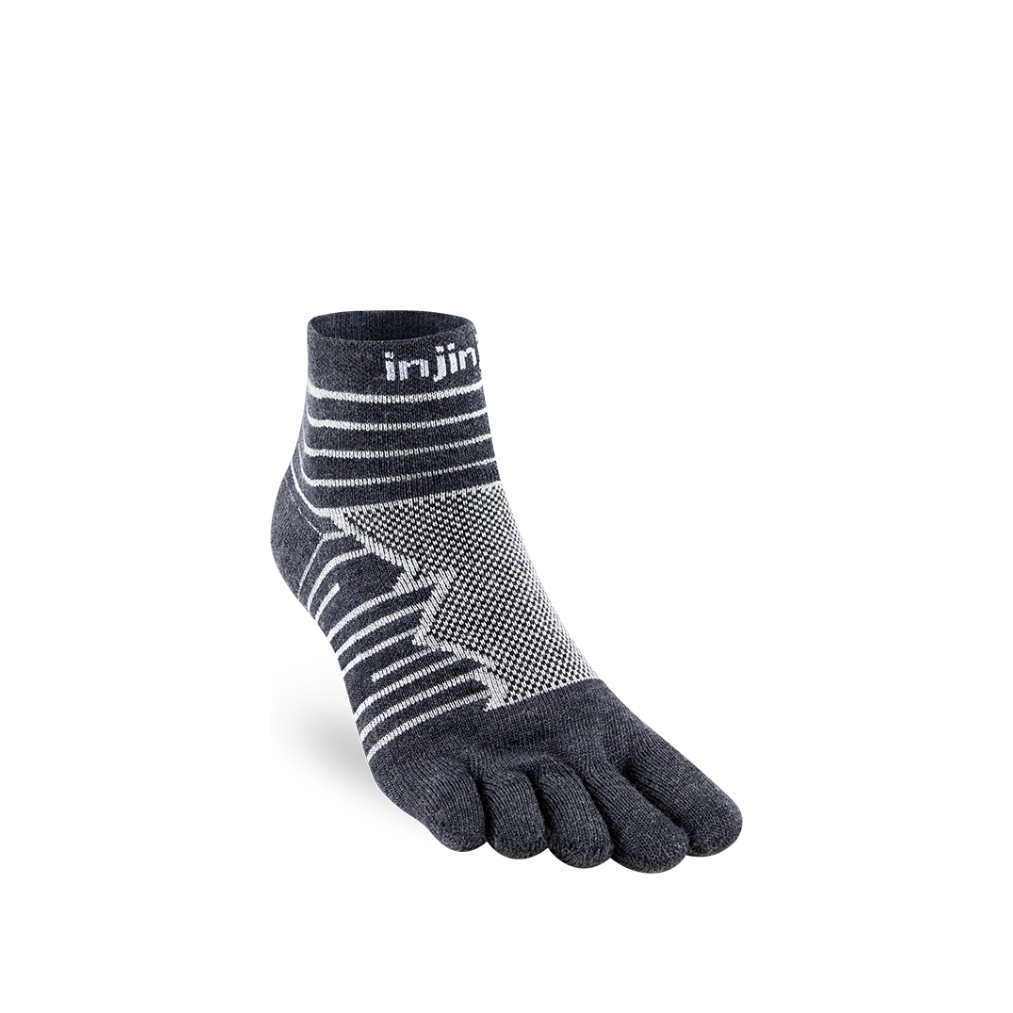 injinji Unisex's Ultra Run Mini‑Crew Wool Socks (401630)