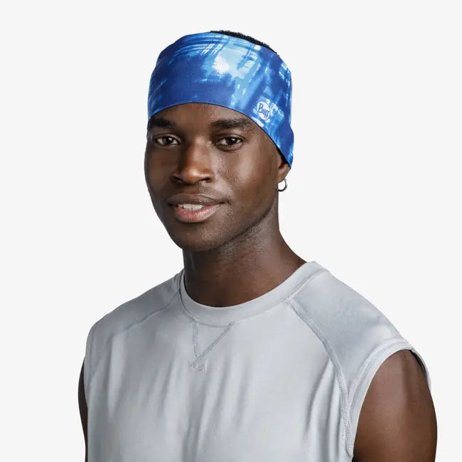 Buff Coolnet UV Wide Headband (Attel Blue) - Cam2