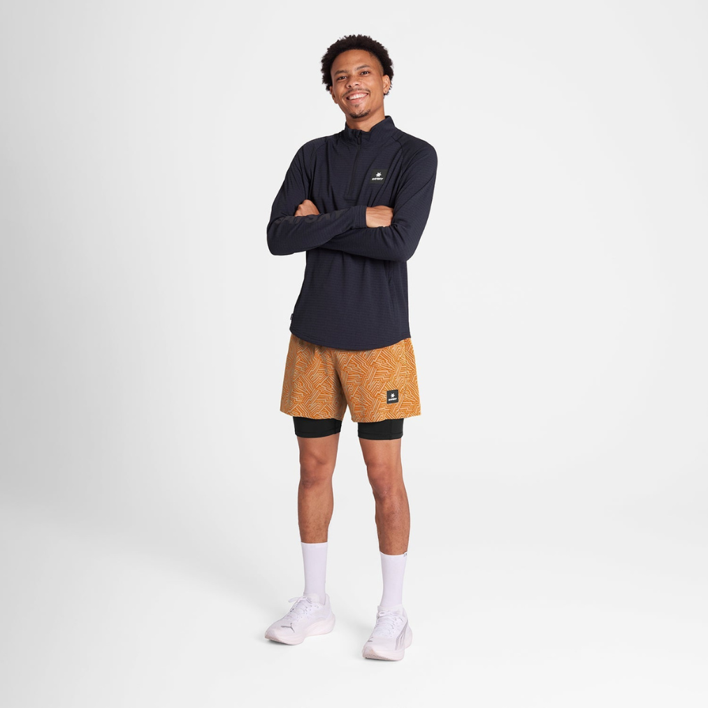 SAYSKY Men's Reflective Pace 2 in 1 Shorts 5"