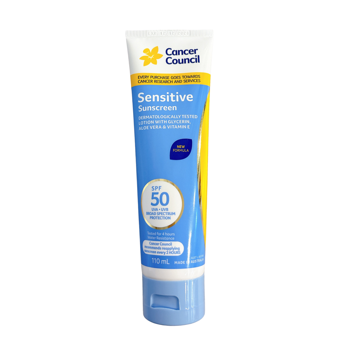 Cancer Council CCA 110ML Sensitive Sunscreen SPF50+ (80104)