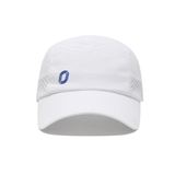 One Running Performance Running Hat (White - Blue Logo)