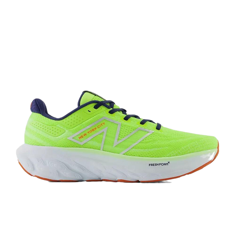 New Balance Women's TCS NYC Marathon Fresh Foam X 1080 v13 Road Running Shoes (Bleached Lime/ Navy) - Cam2