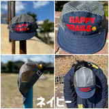 CACHALOT Unisex's Linen Mesh Jet Cap - Happy
