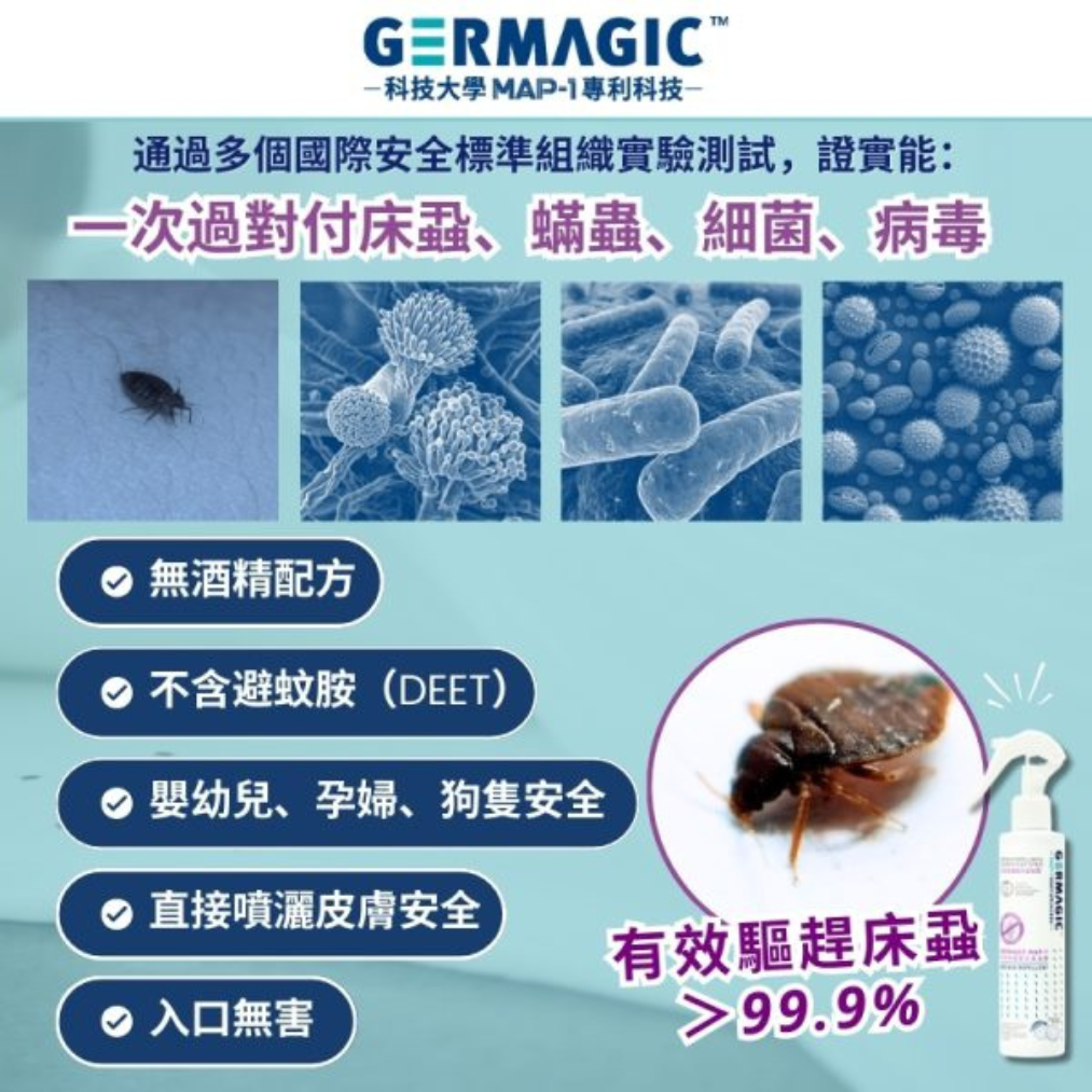 GERMAGIC Bed Bug Repelling & Disinfectant Spray 50ml