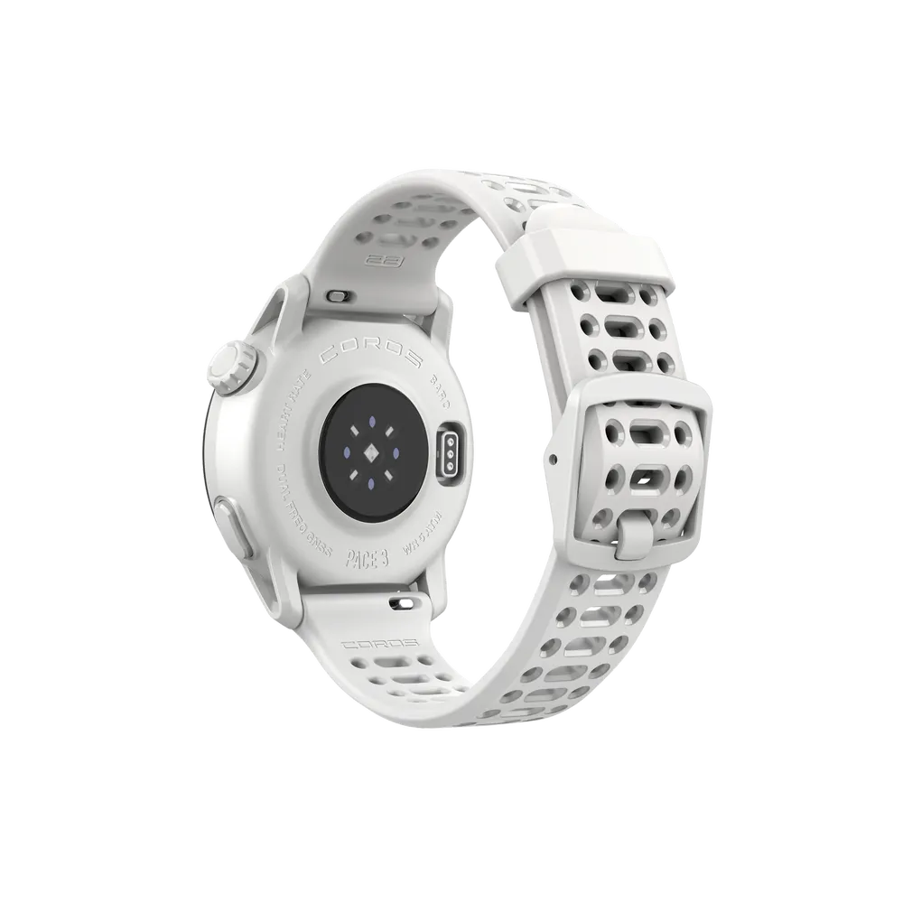 Coros Pace 3 Multisport Watch - White (Silicon Band) - Cam2