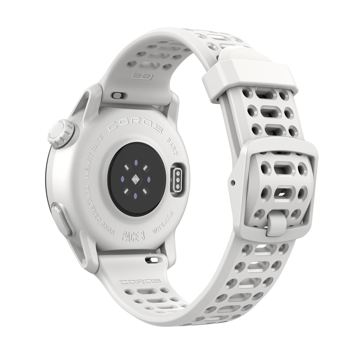 Coros Pace 3 Multisport Watch - White (Silicon Band)