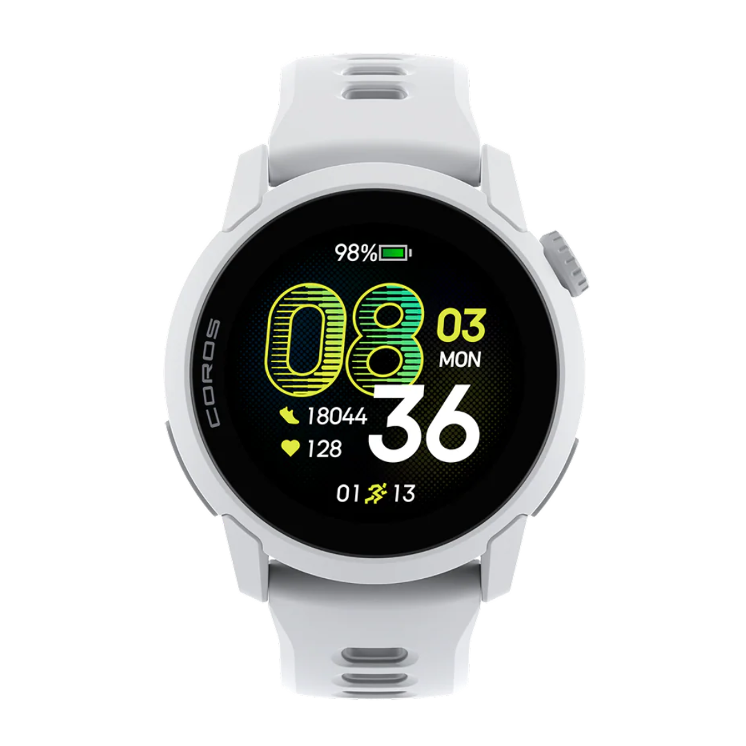 Coros Pace 4 Multisport Watch (White Silicon Band)