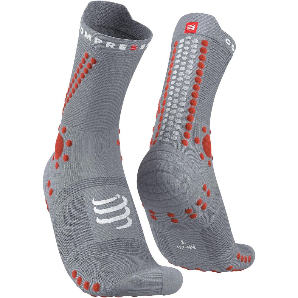 Compressport Pro Racing Socks v4.0 Trail (Alloy/ Orangeade)