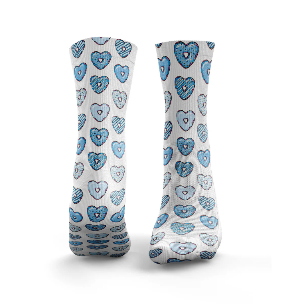 HEXXEE Men's Donut Hearts Running Socks