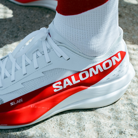 Salomon - Salomon Men's S/Lab Phantasm 2 Road Running Shoes (Whith/White/High Risk Red) - Cam2 