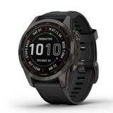 Garmin Fenix 7s Pro Sapphire Solar (Carbon Gray Titanium with Black Silicone)