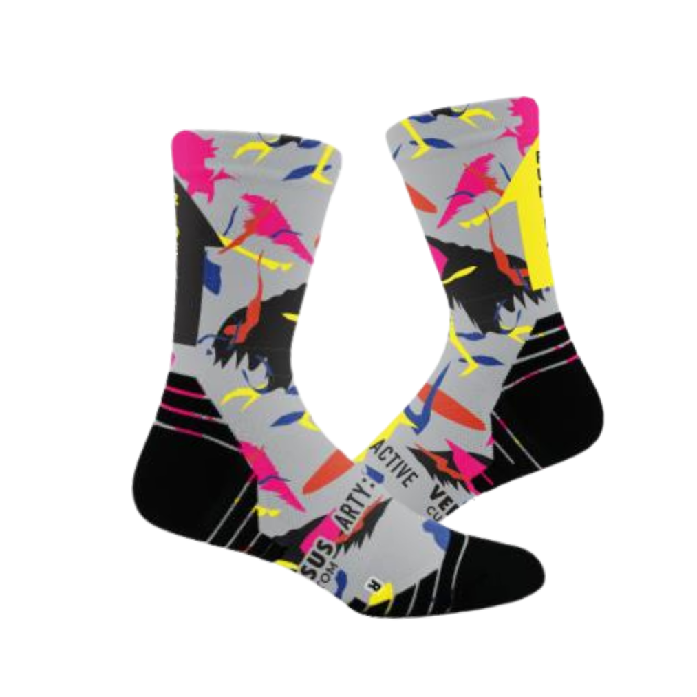 Versus Grey Splatter Arty Active Sock