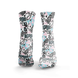 HEXXEE Women's Love You Graffiti Running Socks