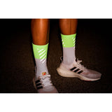 Incylence High-Viz V2 High-Cut Running Socks (Green) - Cam2