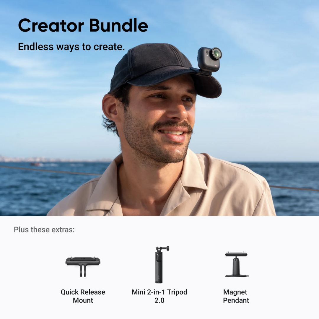 Insta360 GO Ultra Creator Bundle (Tiny Hands-Free 4K Cam)