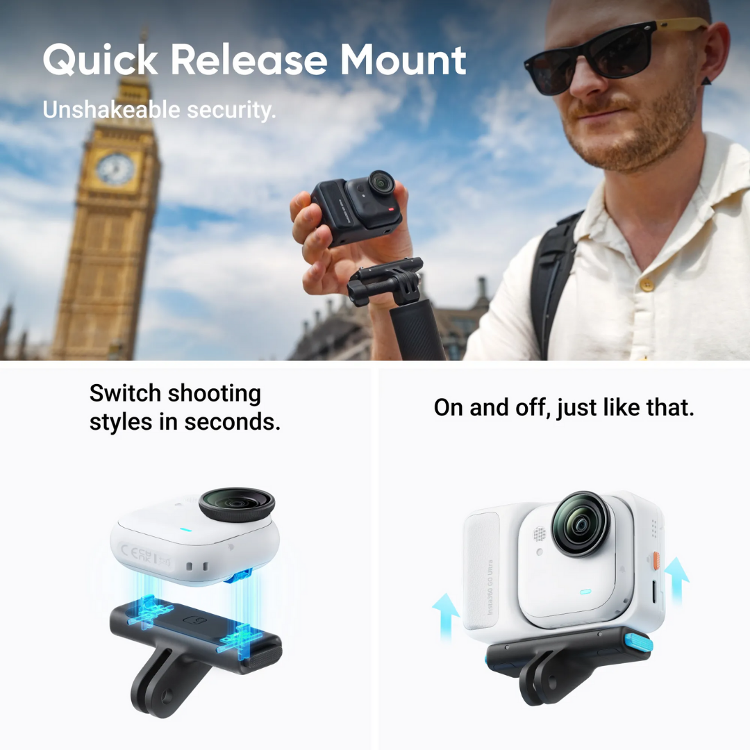 Insta360 GO Ultra Creator Bundle (Tiny Hands-Free 4K Cam)