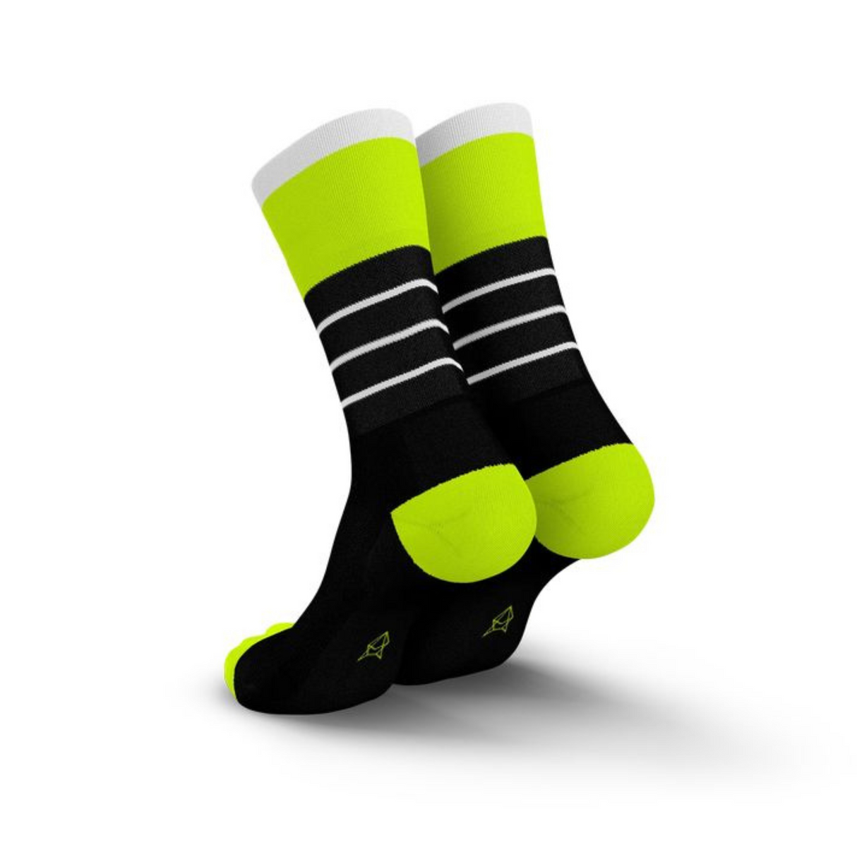 Incylence - Incylence Ultralight Stripes V2 High-Cut Running Socks (Black Canary) - Cam2 