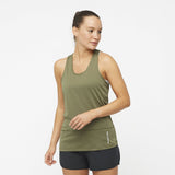 Salomon Women's Cross Run Tank (Grape Leaf) - Cam2