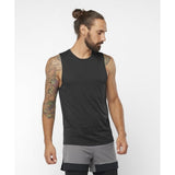 Salomon Men's Cross Run Tank (Deep Black) - Cam2