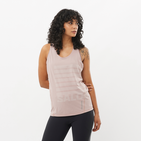 Salomon - Salomon Women's Aero Singlet GFX (LC2696000) - Cam2 