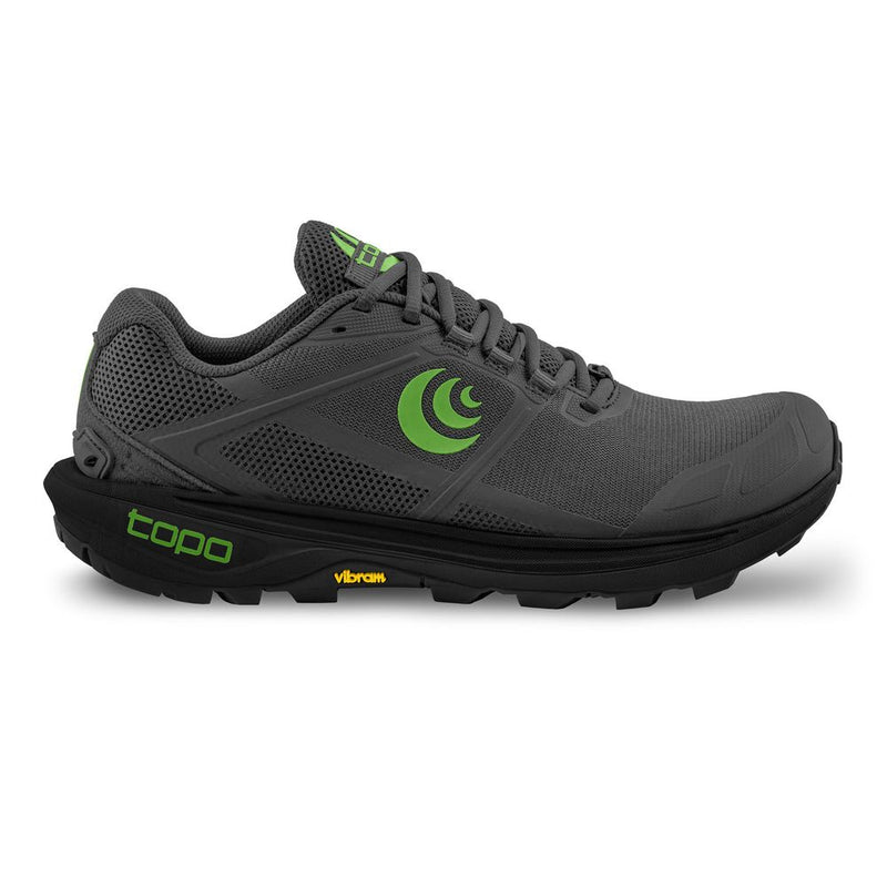 Topo Men's Terraventure 4 Trail Running Shoes (Dark Grey/ Green)