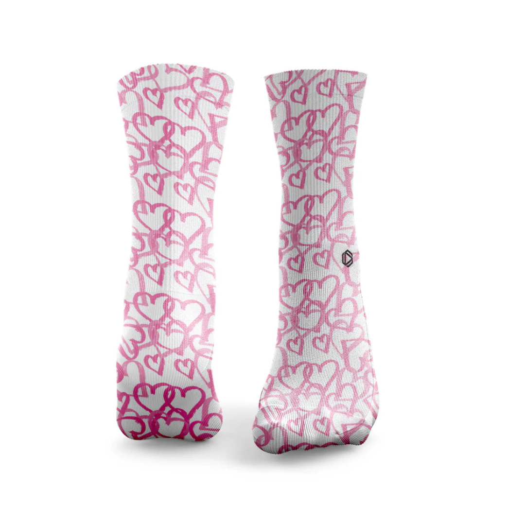 HEXXEE Men's Barbie Hearts Running Socks