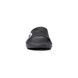 Oofos Unisex's OOahh Sport Sandal (Black White) - Cam2