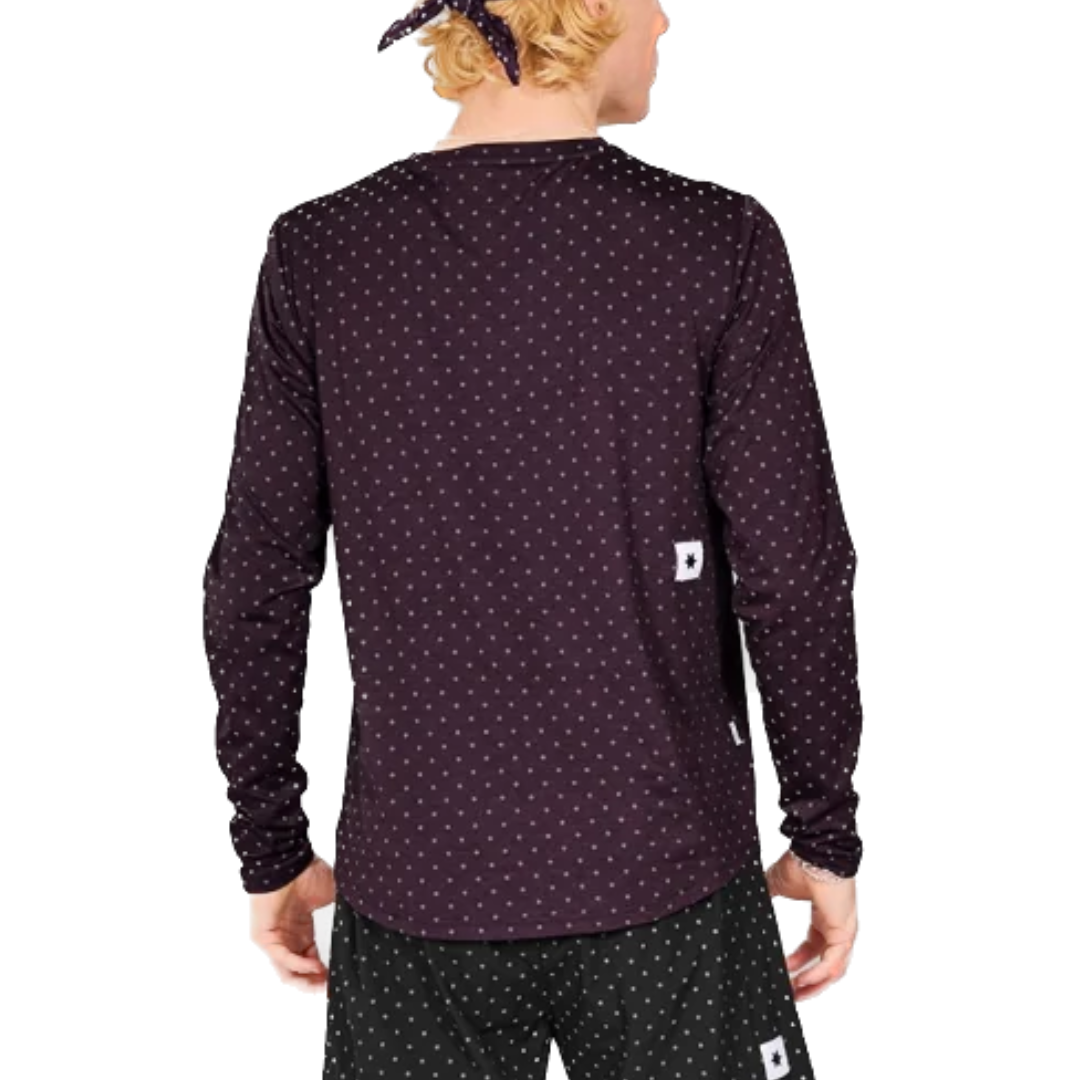 SAYSKY Men's Reflective Polka Pace Long Sleeve