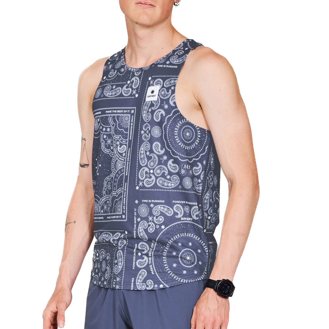 SAYSKY Men's Paisley Combat Singlet (1020)