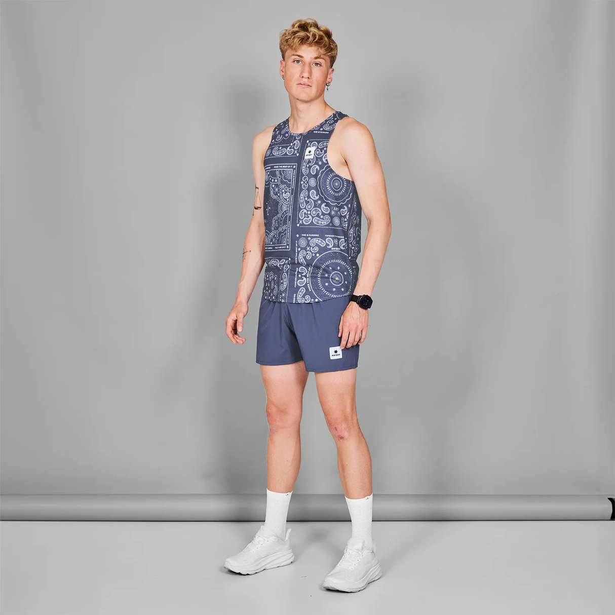 SAYSKY Men's Paisley Combat Singlet (1020)