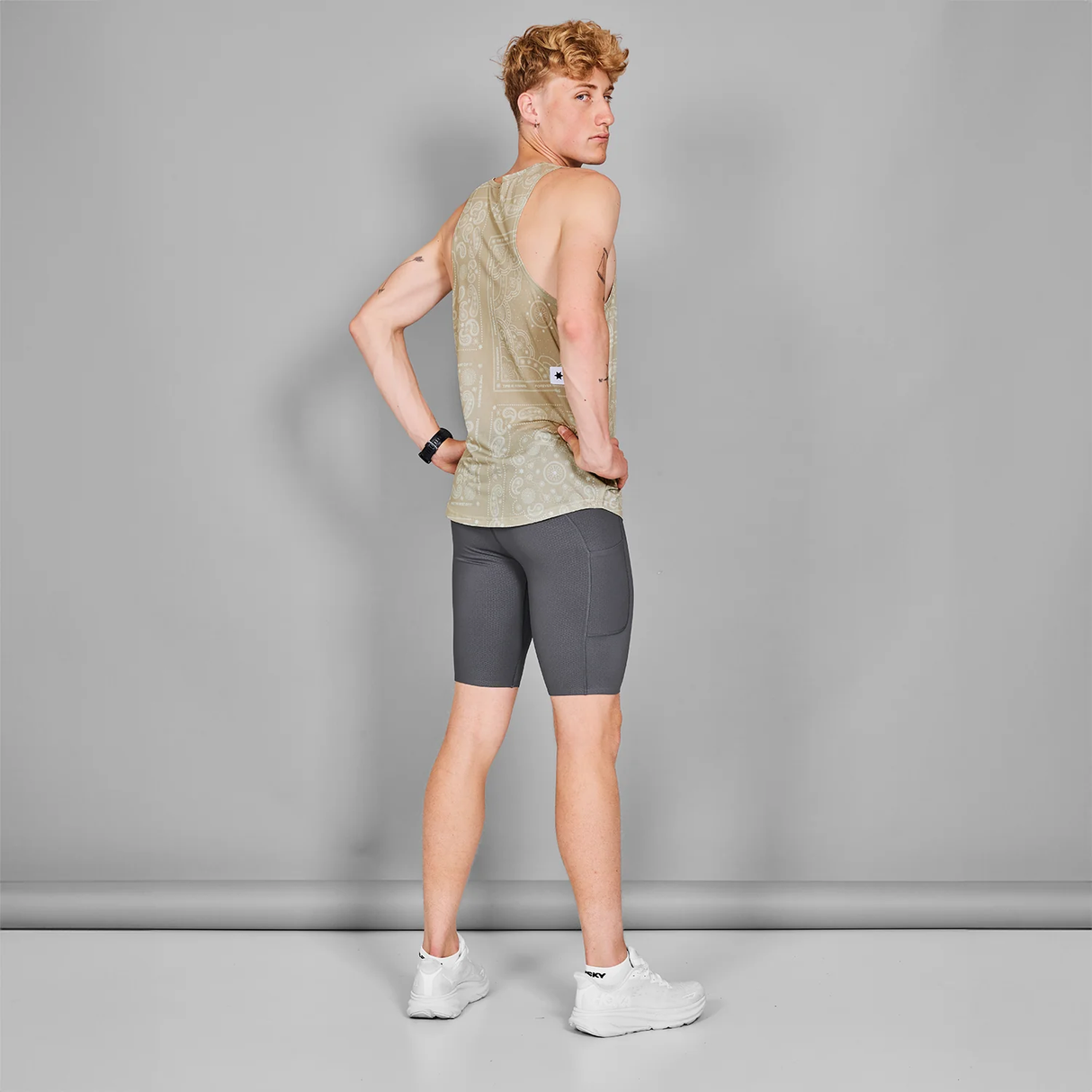 SAYSKY Men's Paisley Combat Singlet (1021)