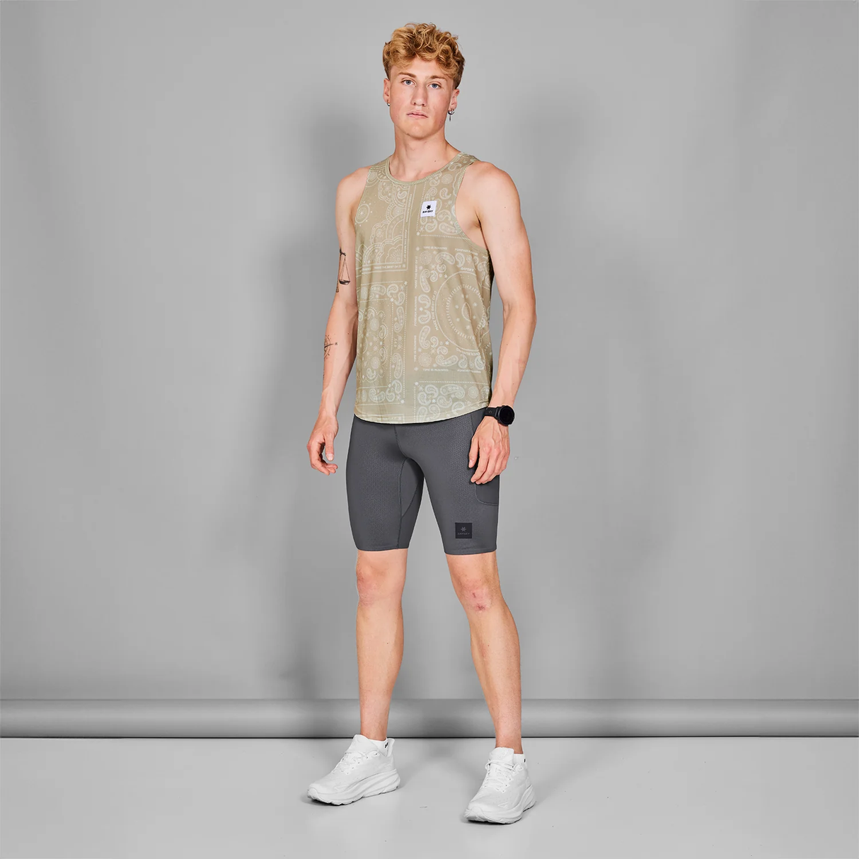 SAYSKY Men's Paisley Combat Singlet (1021)