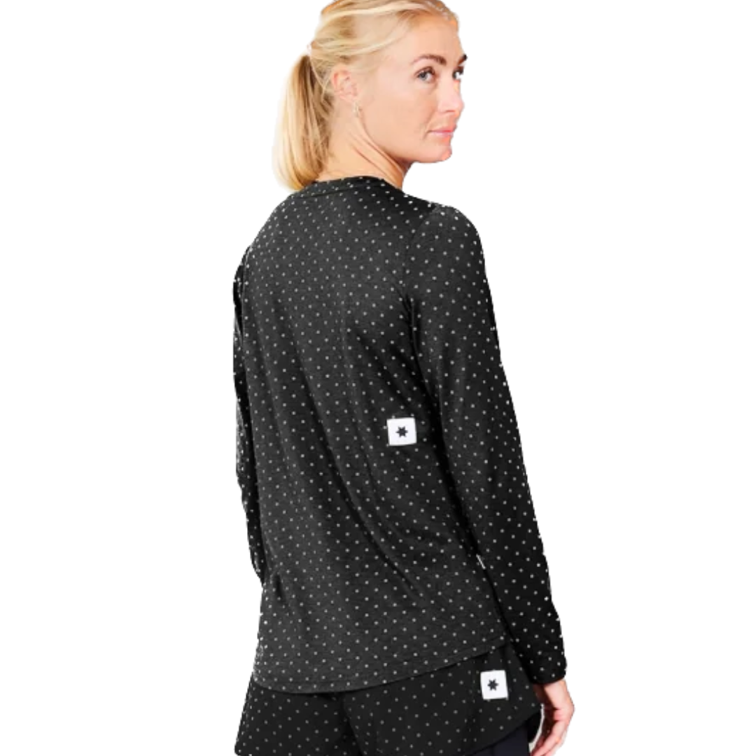 SAYSKY Women's Reflective Polka Pace Long Sleeve