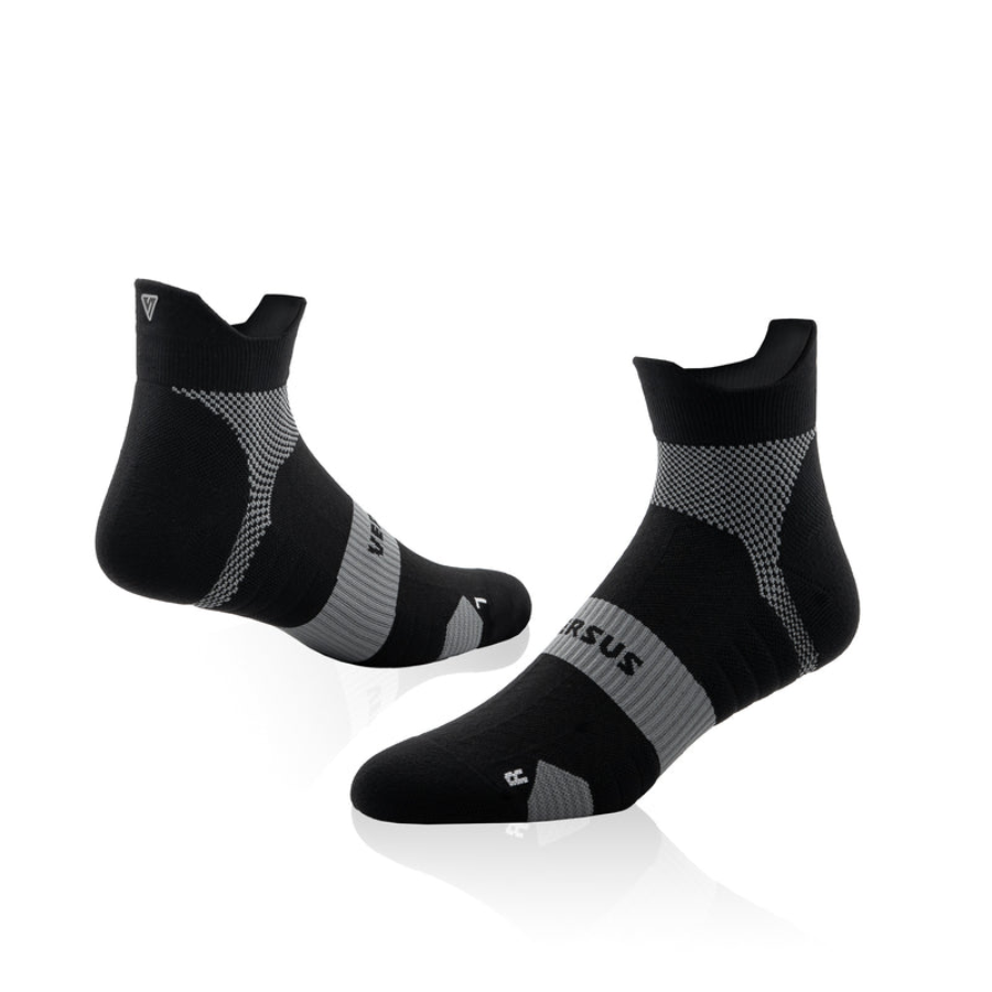 Versus Midnight Black Running Ankle Socks