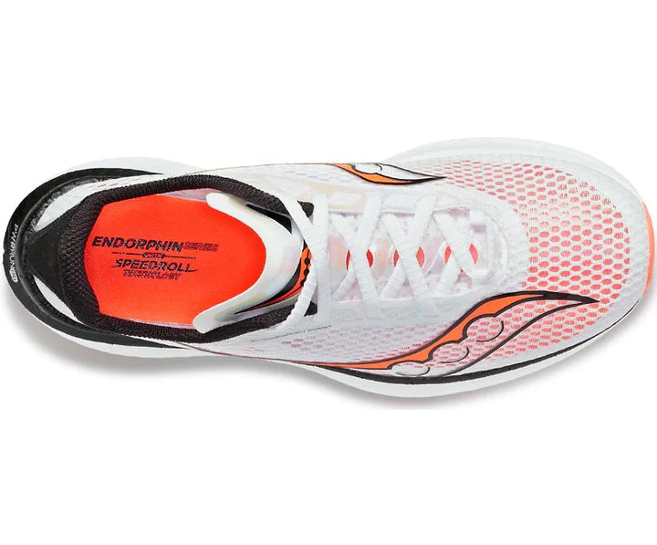 Saucony Women's Endorphin Pro 3 Running Shoes (White/Black/Vizi Red)