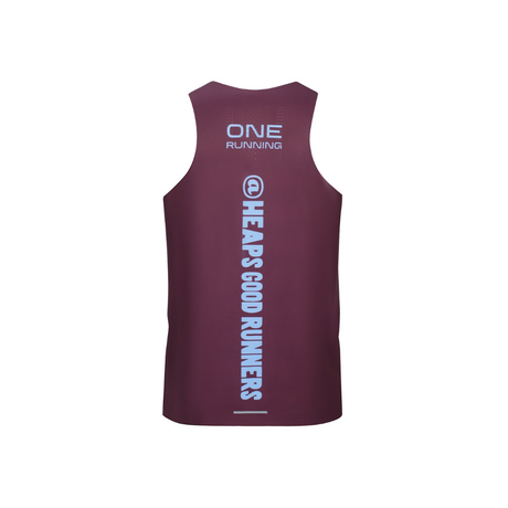 One Running - One Running Men's Victory Speed Tech Singlet (Heaps Good Runners) - Cam2 