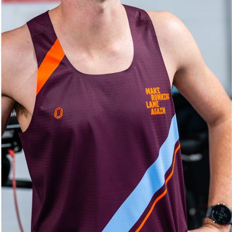One Running - One Running Men's Victory Speed Tech Singlet (Heaps Good Runners) - Cam2 