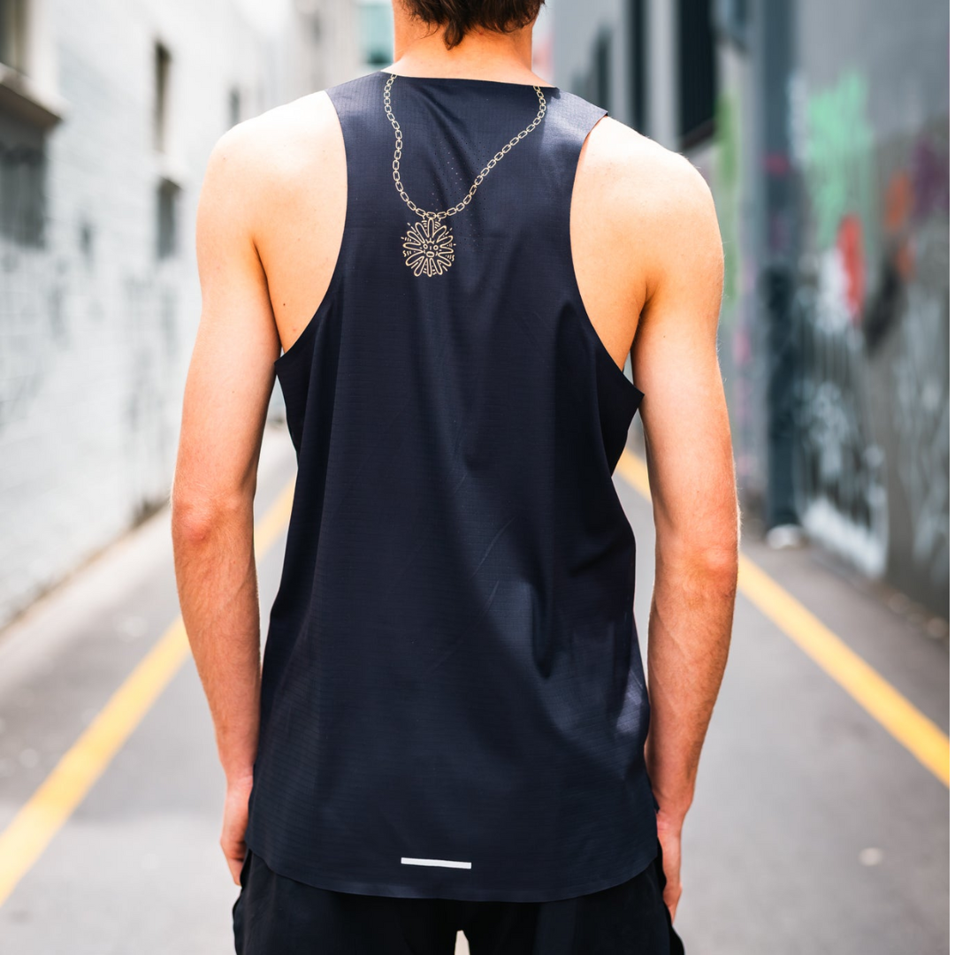 One Running Men's Victory Speed Tech Singlet OR X Uppervoid - 24k