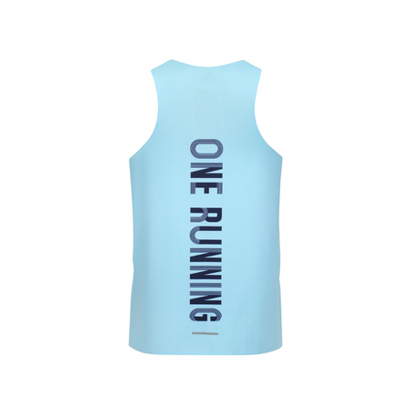 One Running - One Running Men's Victory Speed Tech Singlet (Sky) - Cam2 