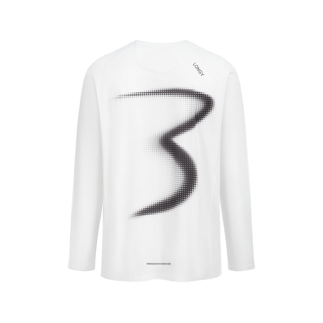 One Running Unisex's Victory Speed Tech Long Sleeve Shirt White Pixel