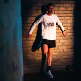 One Running Unisex's Victory Speed Tech Long Sleeve Shirt White Pixel