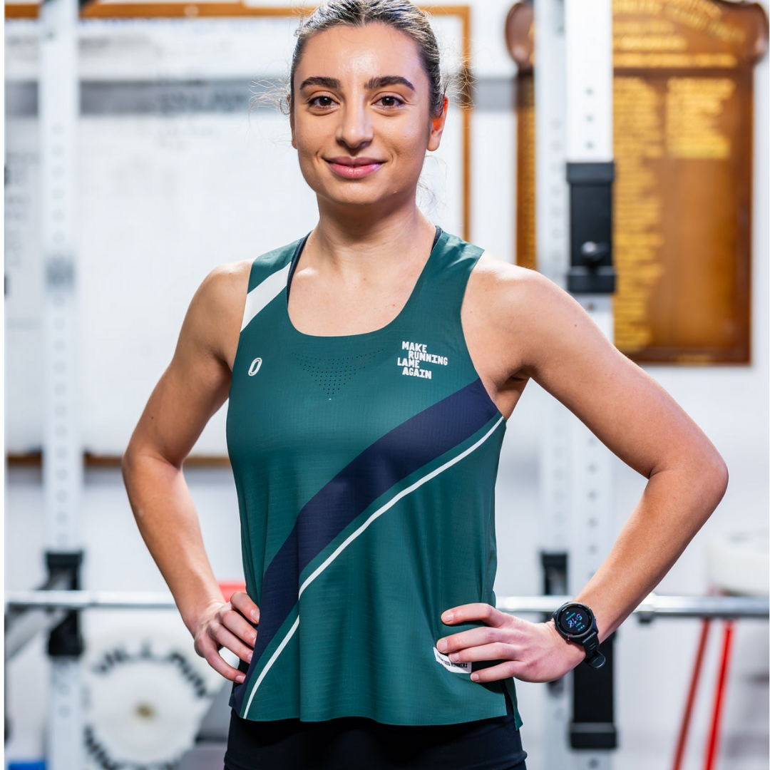 One Running Women's Victory Speed Tech Singlet (Heaps Good Runners)