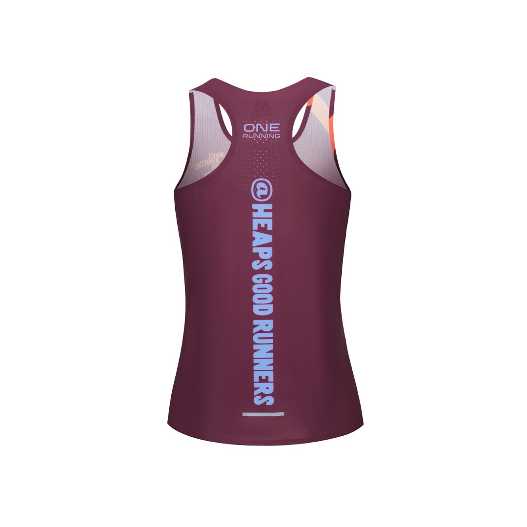 One Running Women's Victory Speed Tech Singlet (Heaps Good Runners)