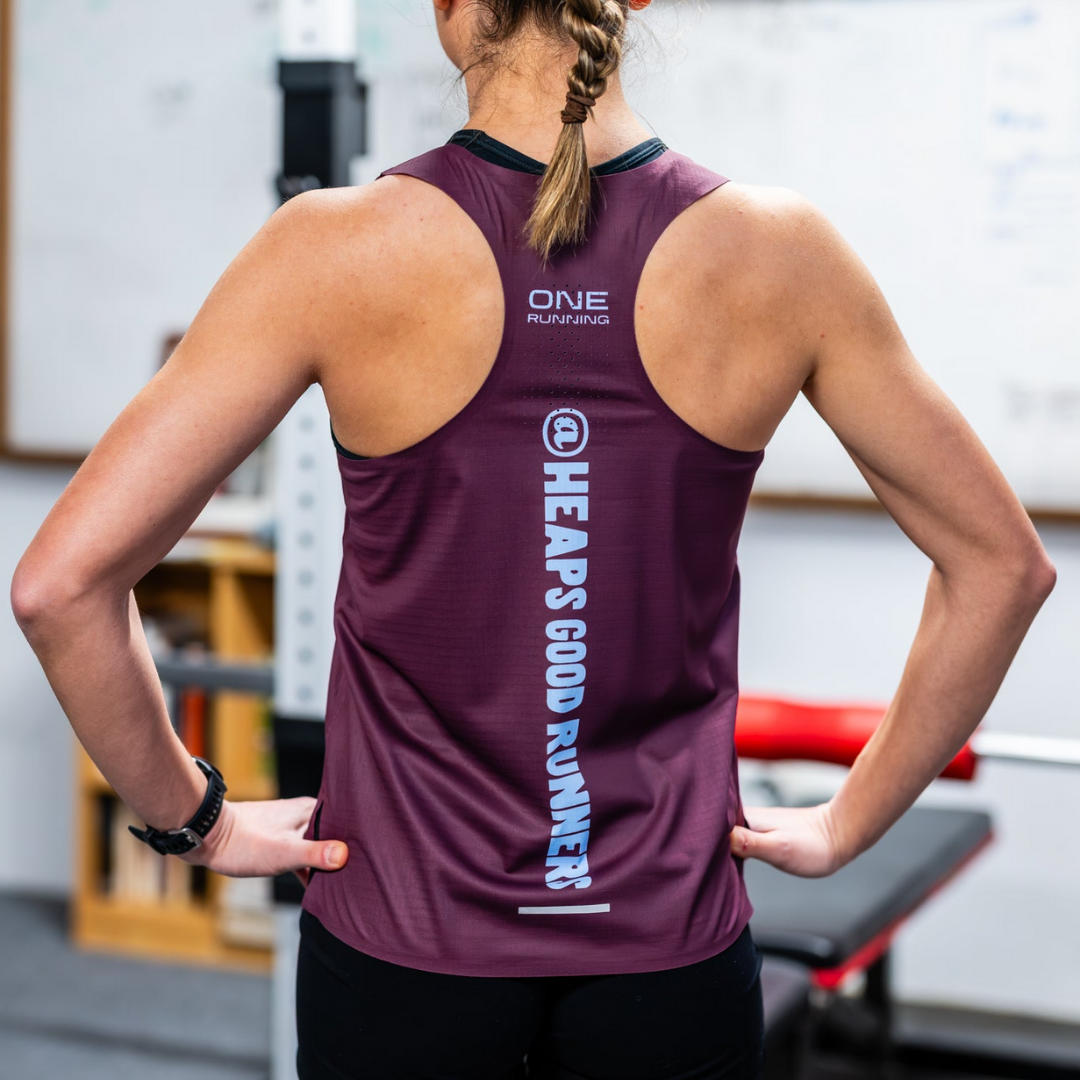 One Running Women's Victory Speed Tech Singlet (Heaps Good Runners)