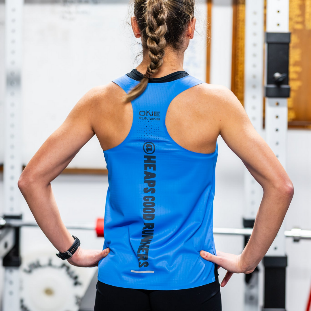 One Running Women's Victory Speed Tech Singlet (Heaps Good Runners)