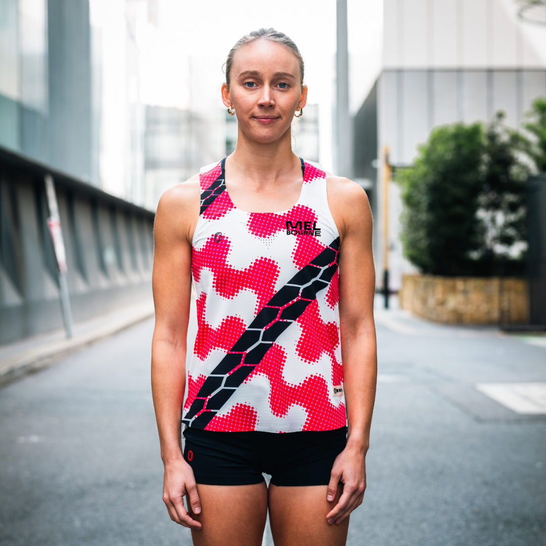 One Running Women's Victory Speed Tech Singlet Limited Release Melbourne 2025