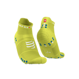 Compressport Pro Racing Socks v4.0 Run Low (Primrose/ Fjord Blue) - Cam2