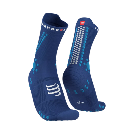 Compressport Pro Racing Socks v4.0 Trail (Sodalite/ Fluo Blue) - Cam2