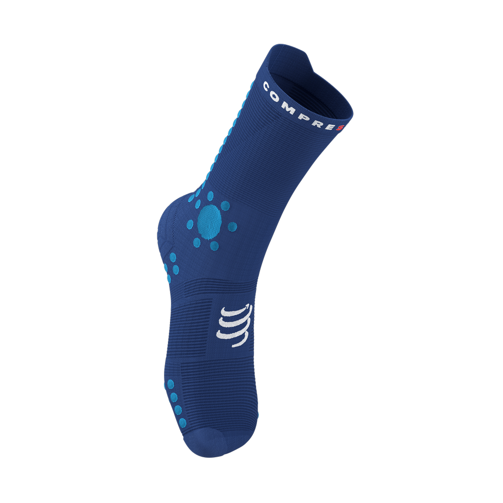 Compressport Pro Racing Socks v4.0 Trail (Sodalite/ Fluo Blue) - Cam2