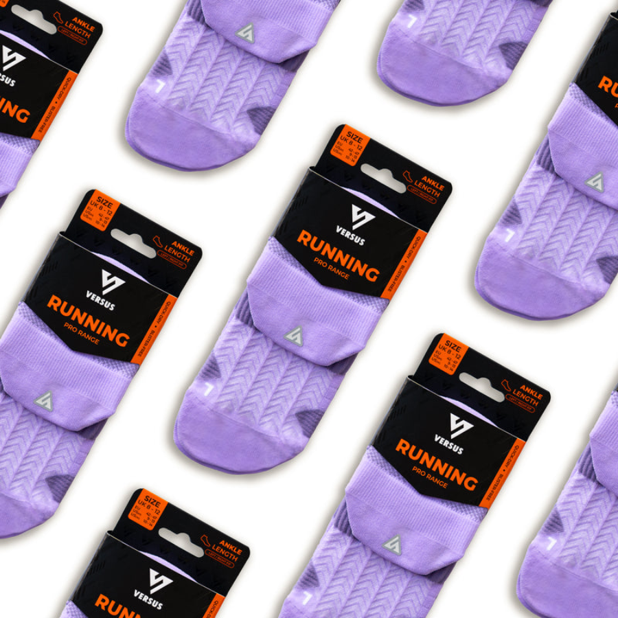 Versus Purple Bloom Running Ankle Socks